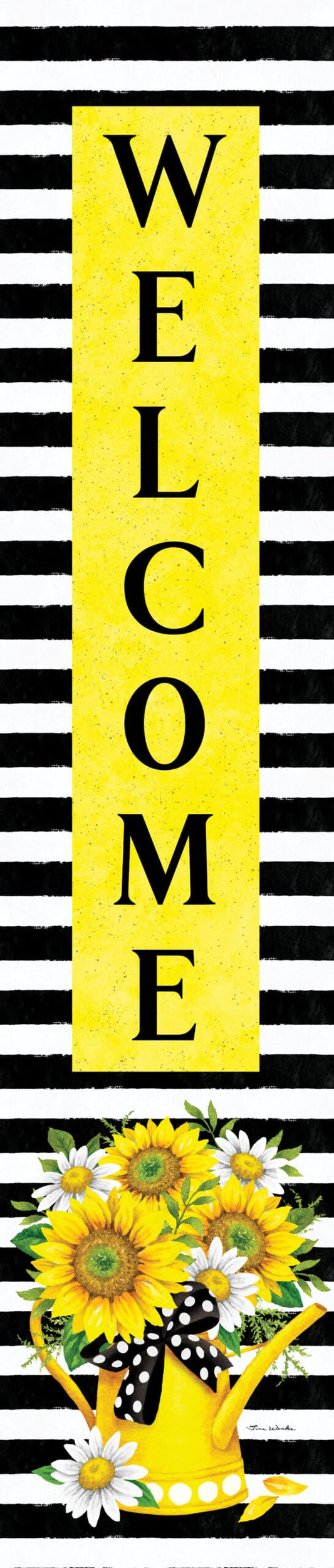 Sunflower Watering Can Yard Expression Sign