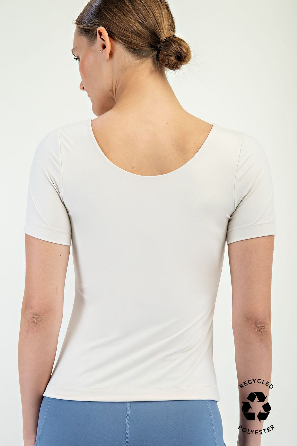 Butter Round Neck Short Sleeve Top