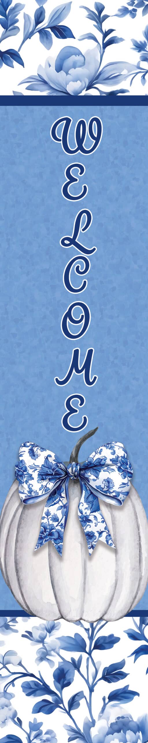 Blue & White Pumpkins Yard Expression Sign