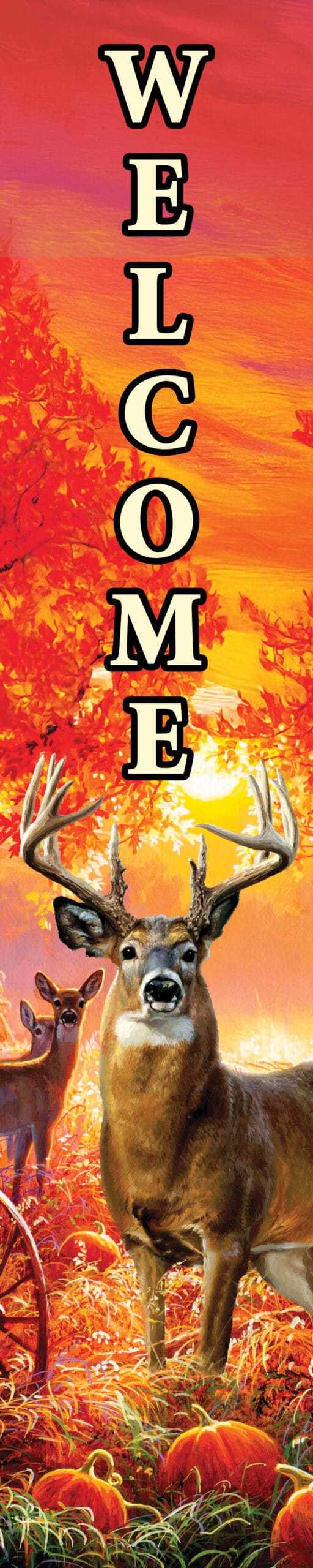 Deer Pumpkins Yard Expression Sign