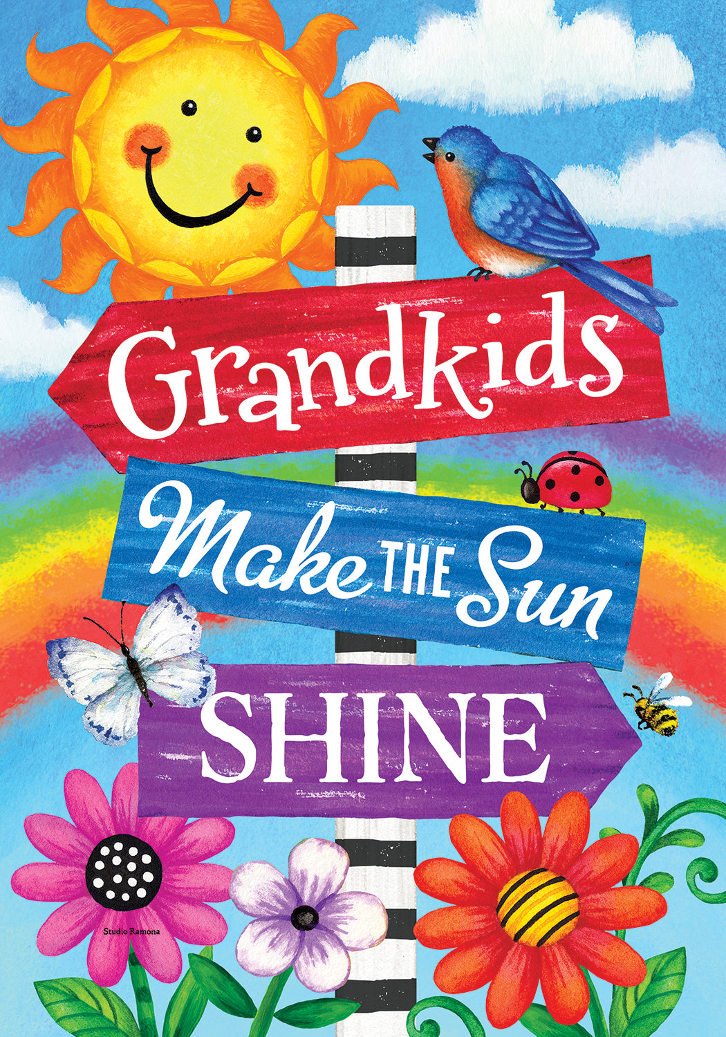 🔍 Grandkids-Garden Flag