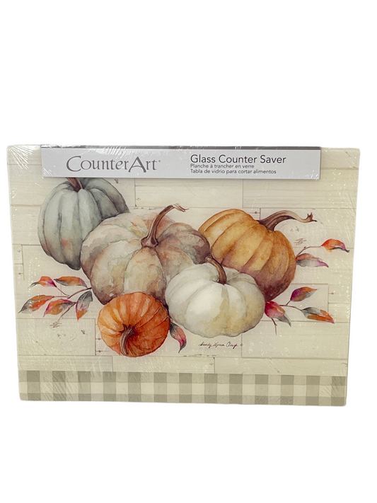 Pumpkin Time Glass Counter Saver