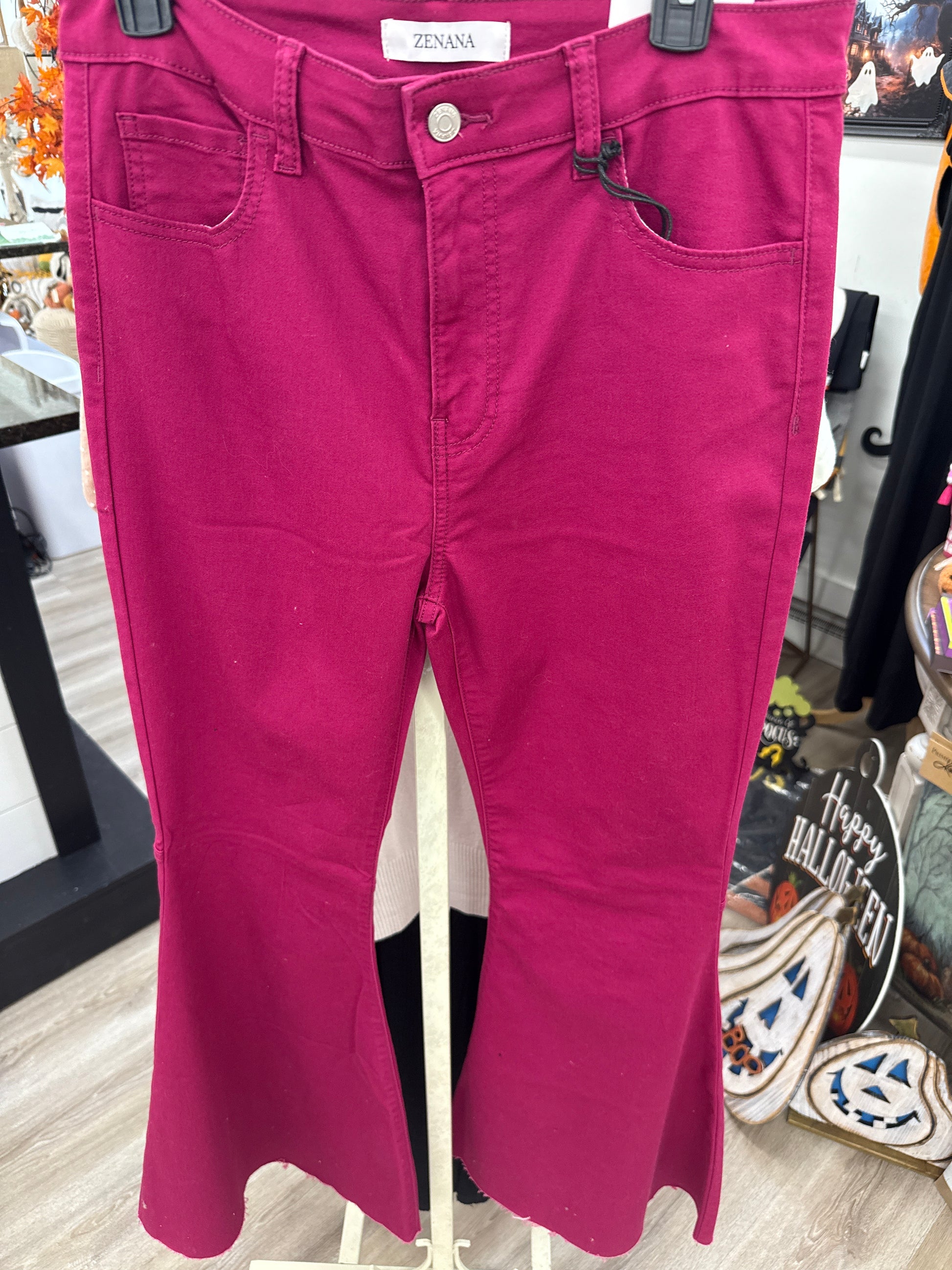 Zenana Magenta High Rise Super Flare Pants