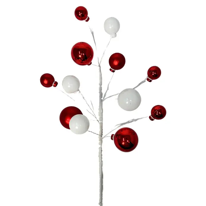Elegant Ball Pick - Red/White 16”