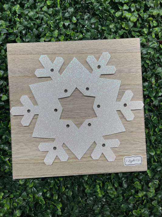Light Up White Box Snowflake