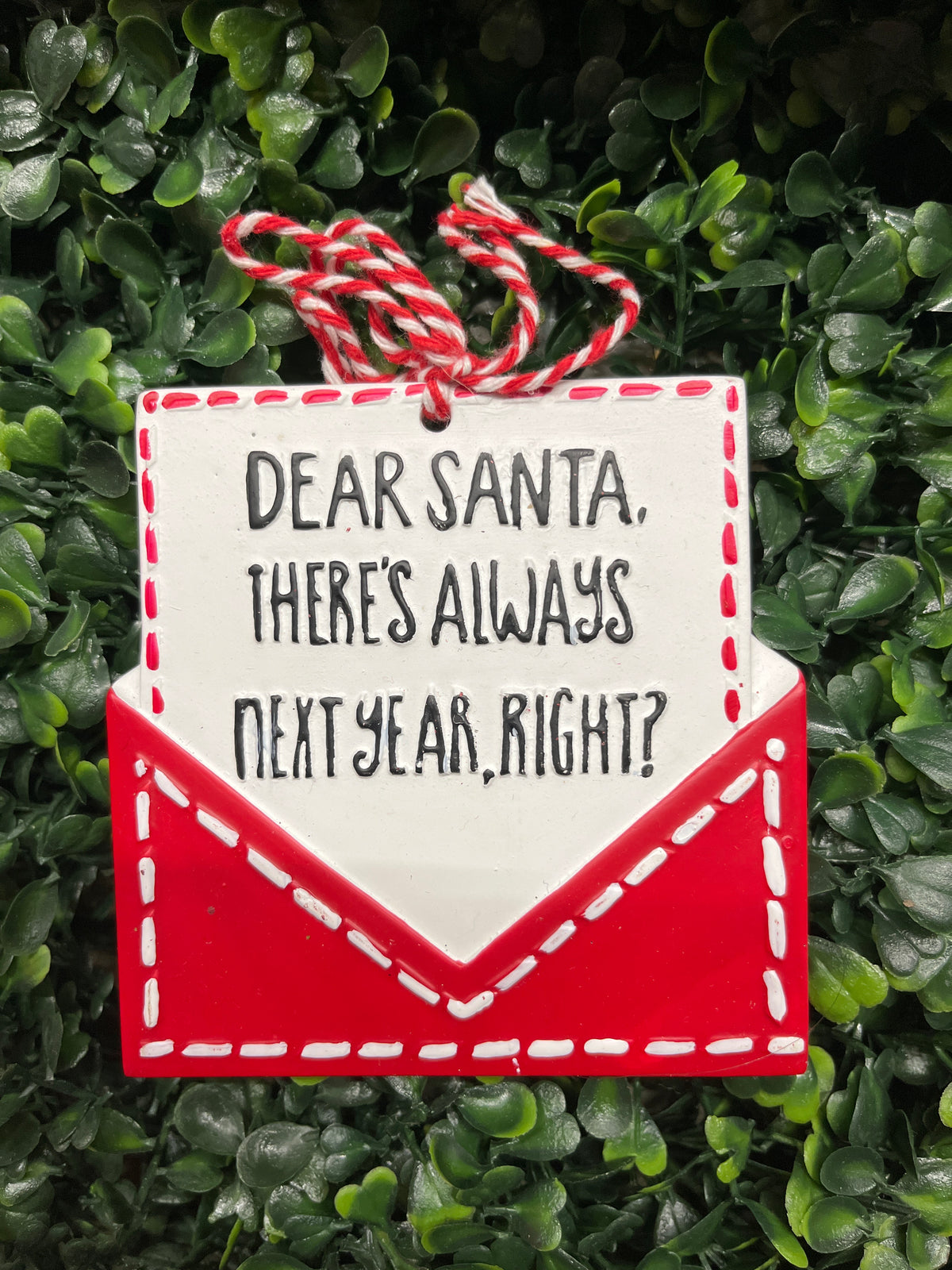 Dear Santa Red Envelope/White Letter Ornament