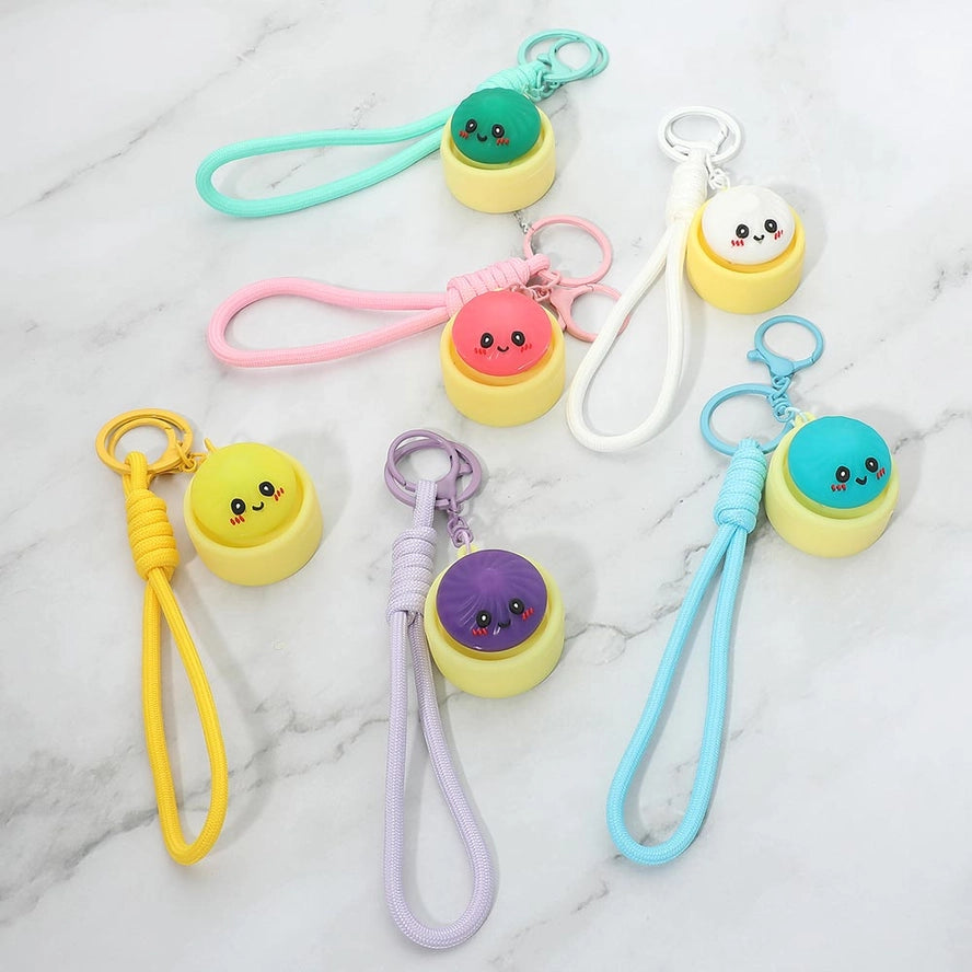 Dumpling Fidget Clicker Bag Charm Keychain