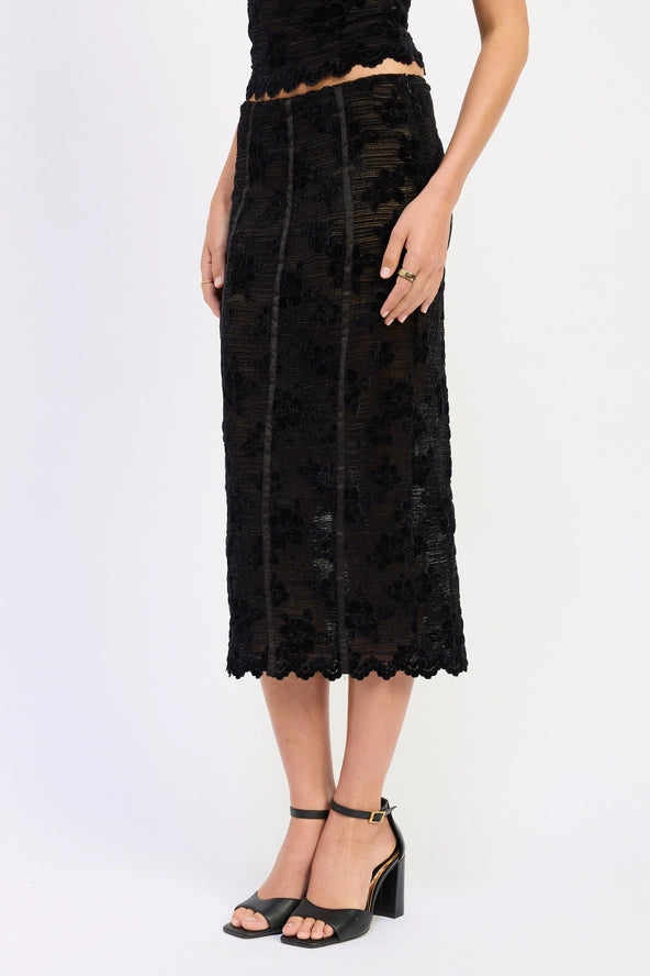 Emory Park Midi Lace Skirt