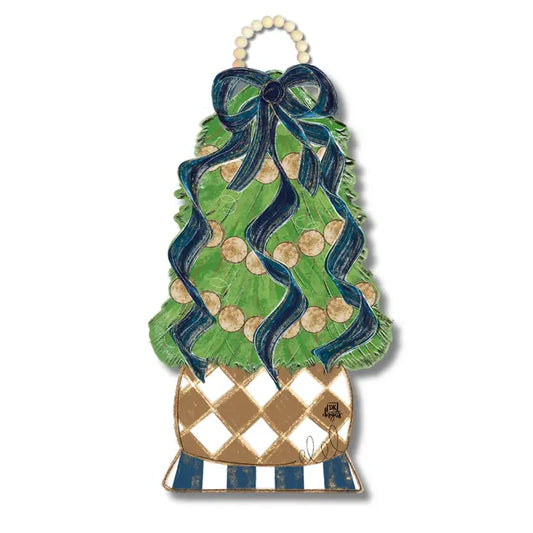Navy and Gold Christmas Tree Hanger