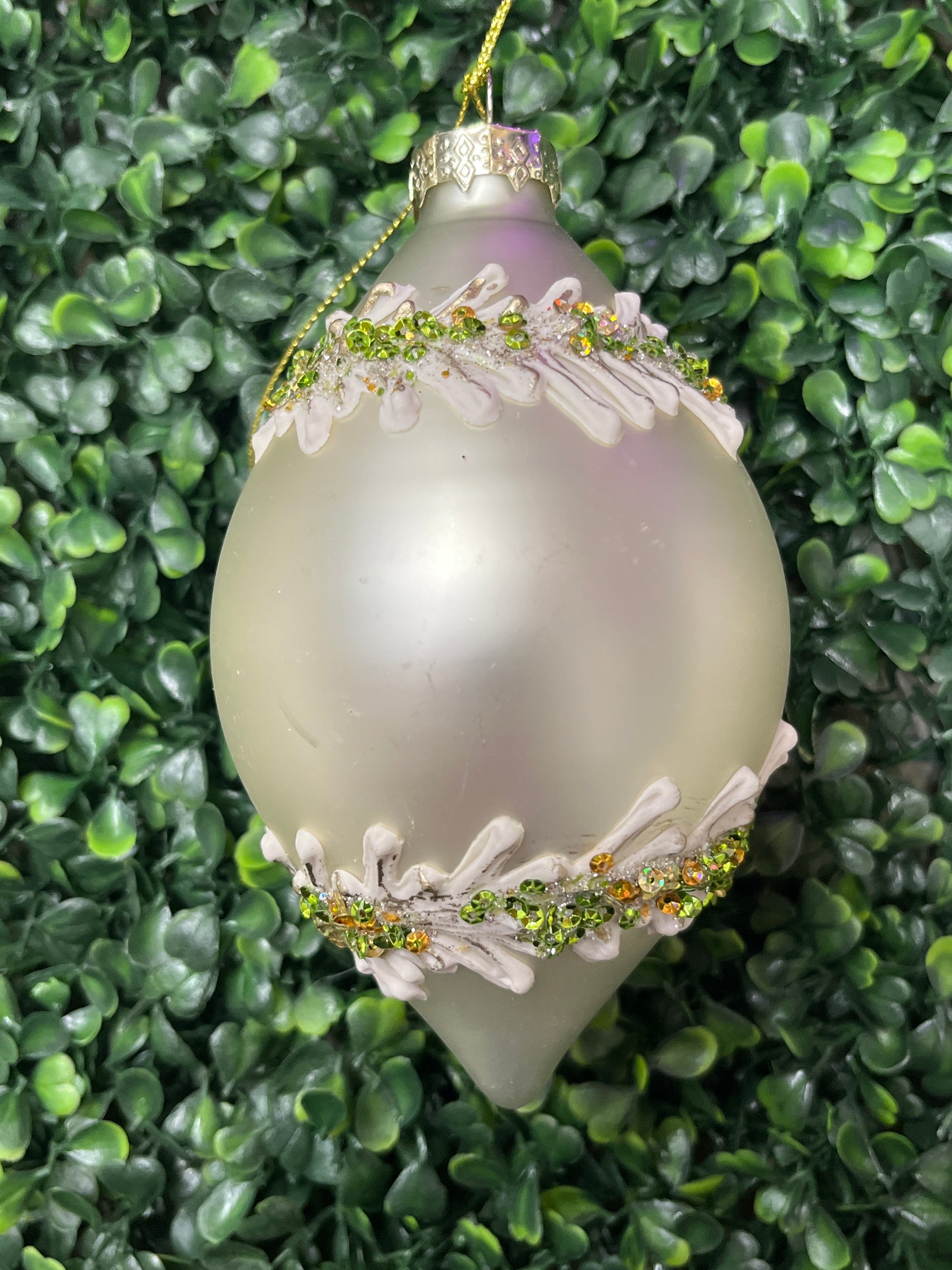 Green Yellow Diamond Shape Ornament