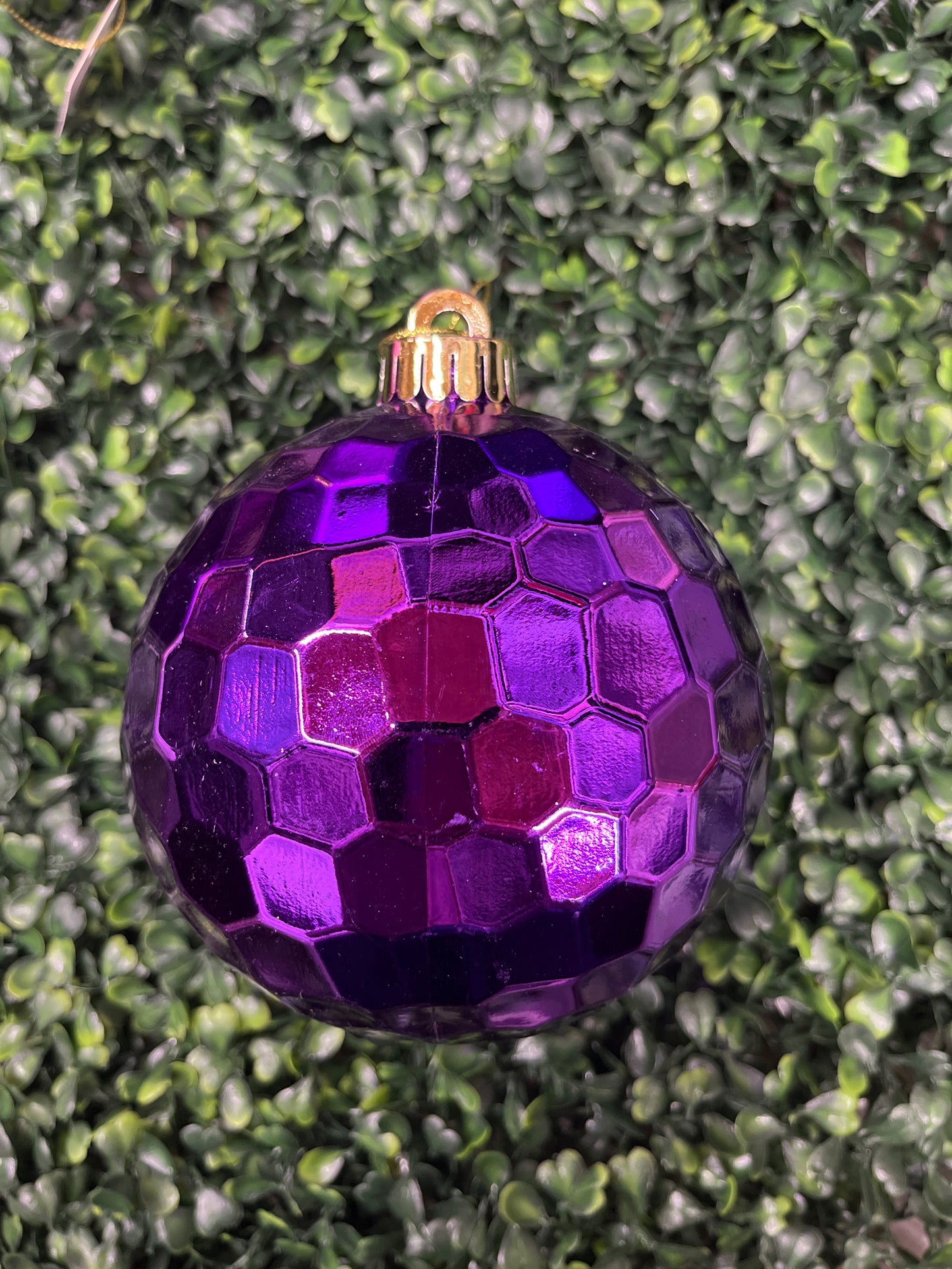 Medium Purple Honeycomb Ball Ornament