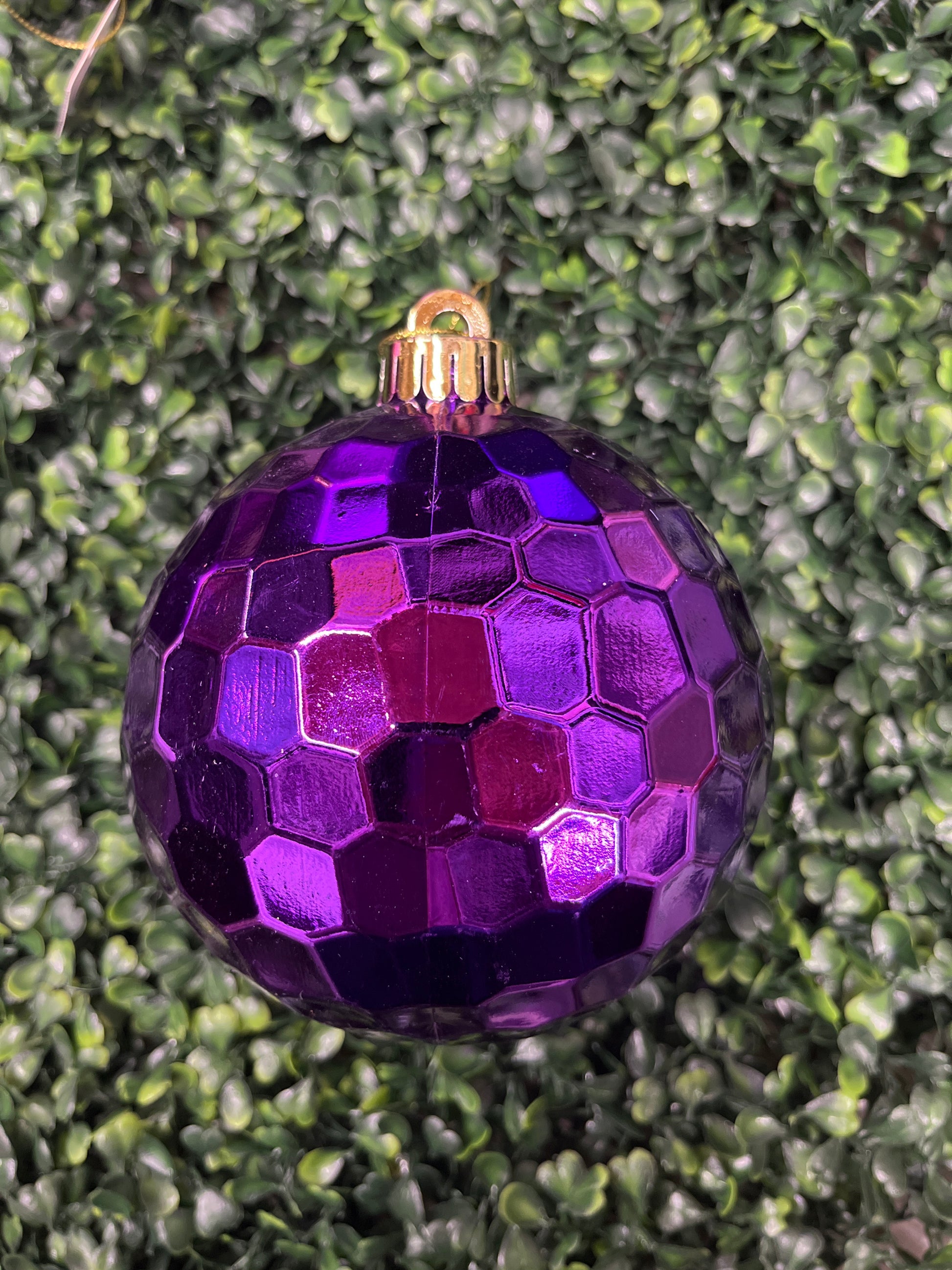 Medium Purple Honeycomb Ball Ornament