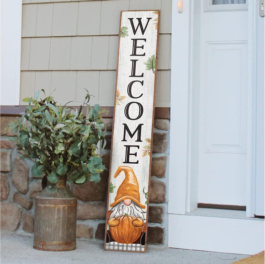 Welcome Gnome Pumpkin Porch Board
