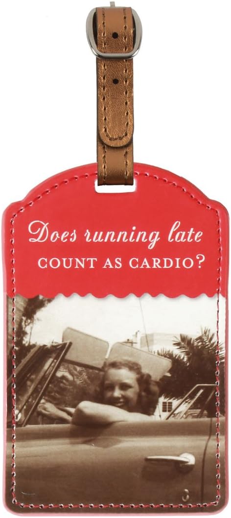 Leather Fun Print Luggage Tags