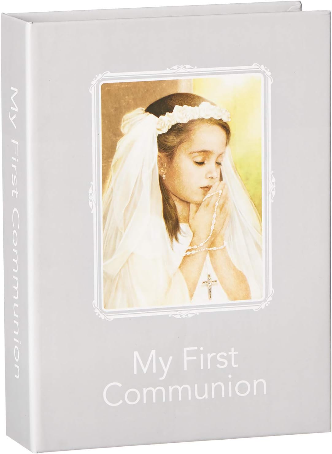 4pc Communion Folder Set with Prayer Book, Rosary and Pin