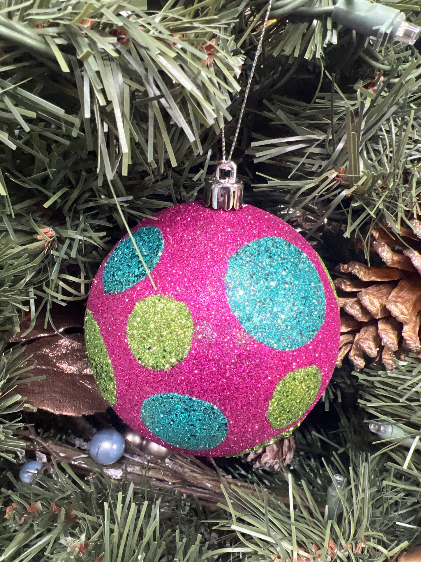 Glitter Dot Ball Ornament