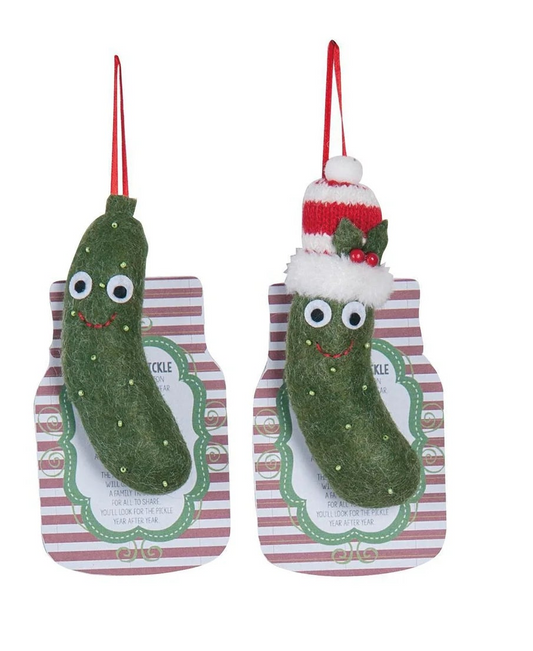Felt Christmas Pickle Ornament
