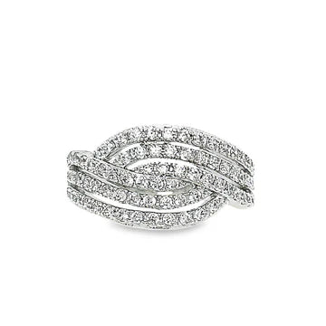 R.S. Covenant 6 Strand Cubic Zirconia Ring Style 6278