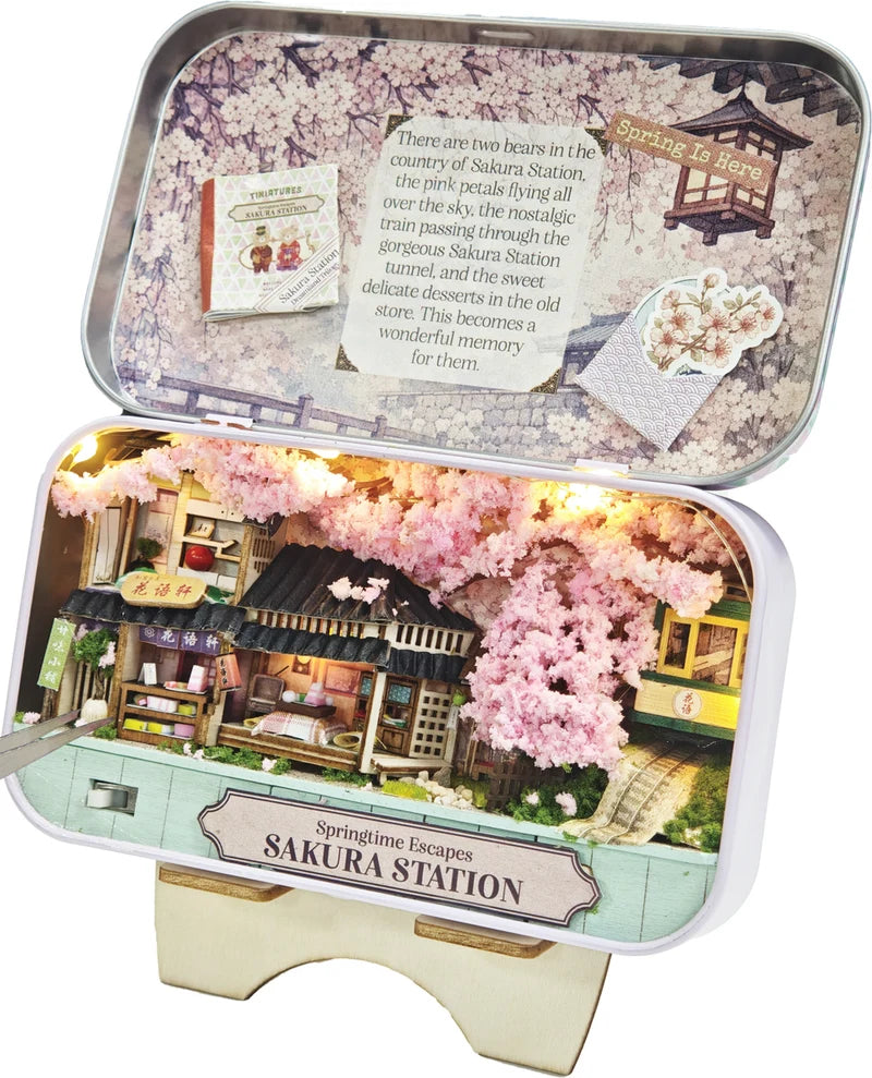 DIY Tiniatures 3D Puzzle Kit- Sakura Station