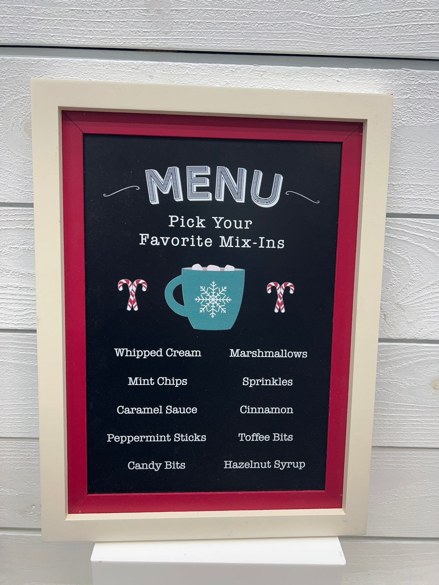 Wooden Cocoa Easel Board