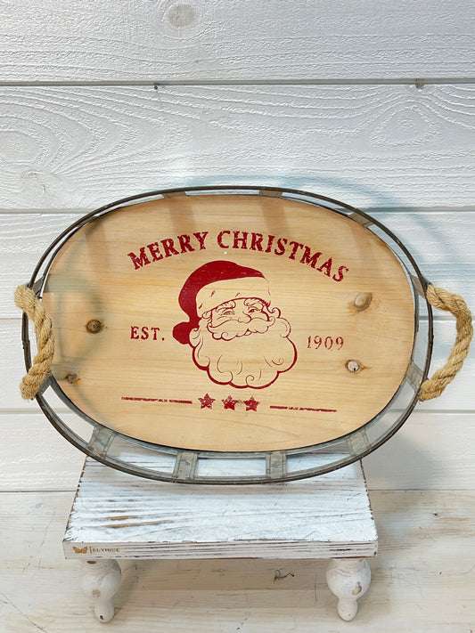 Merry Christmas Est 1909 Small Serving Tray