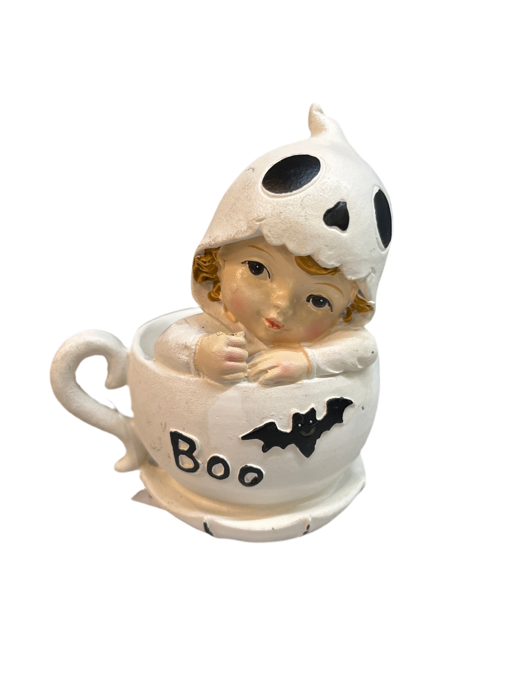 Resin Halloween Kids In Teacups