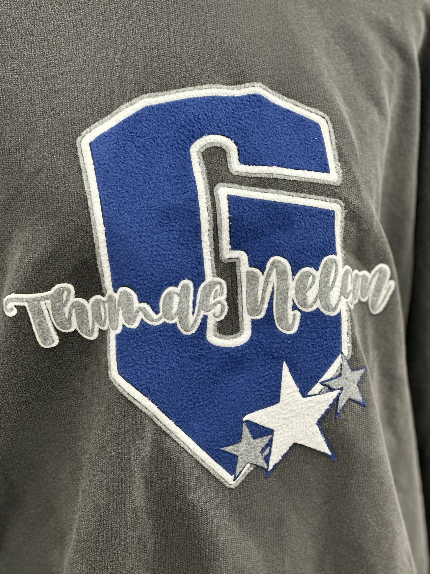 Shaggy Textured Thomas Nelson “G” Star Crewneck Sweatshirt
