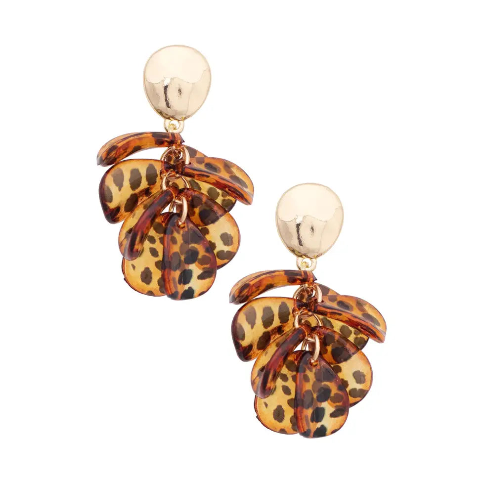 Canvas Clyde Tortoise Cluster Earrings in Shiny Gold
