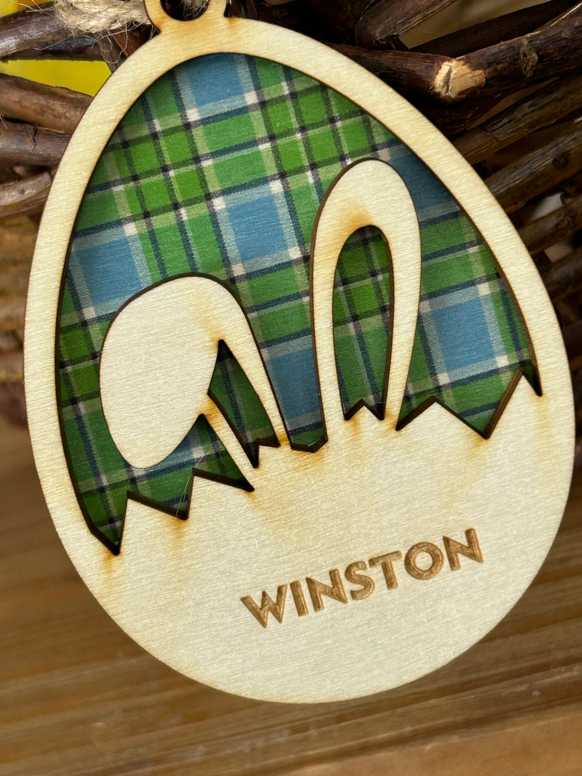 Personalized Wooden Easter Tags