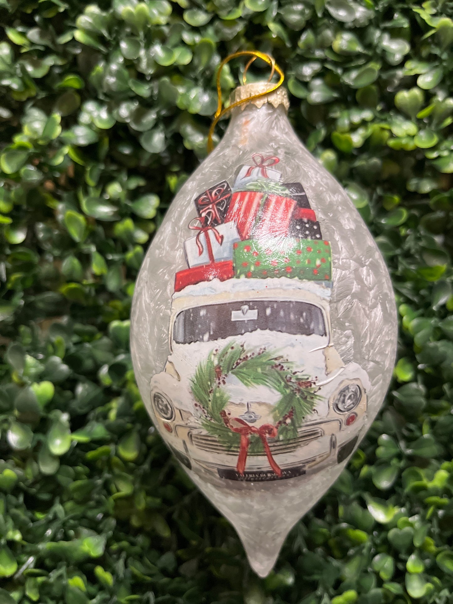 Glass Truck Ornament