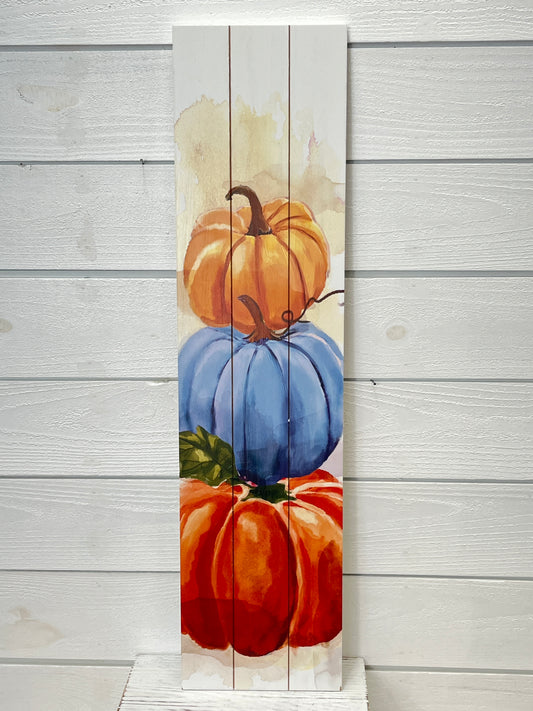 Pumpkin Trio Plank Style Sign
