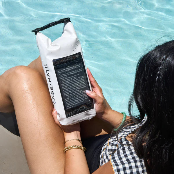 Case Mate Waterproof 2L Phone Dry Bag- White/Black