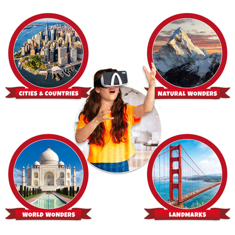 Virtual Reality Discovery Gift Set w/ DK Book- World Atlas!