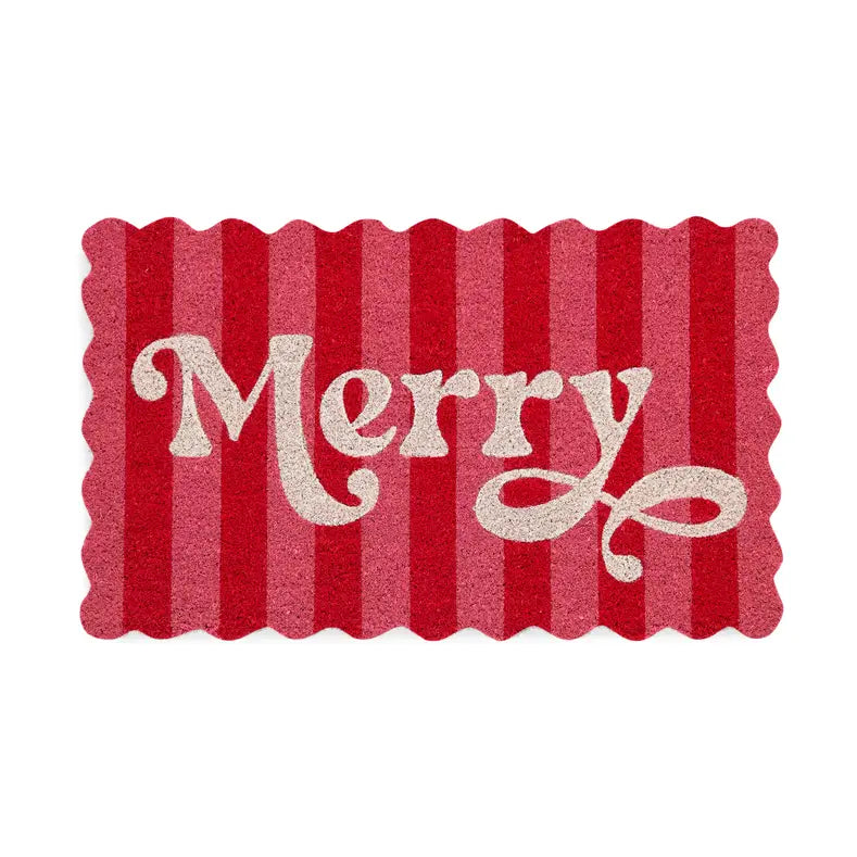 Shiraleah Scalloped Doormat- Merry