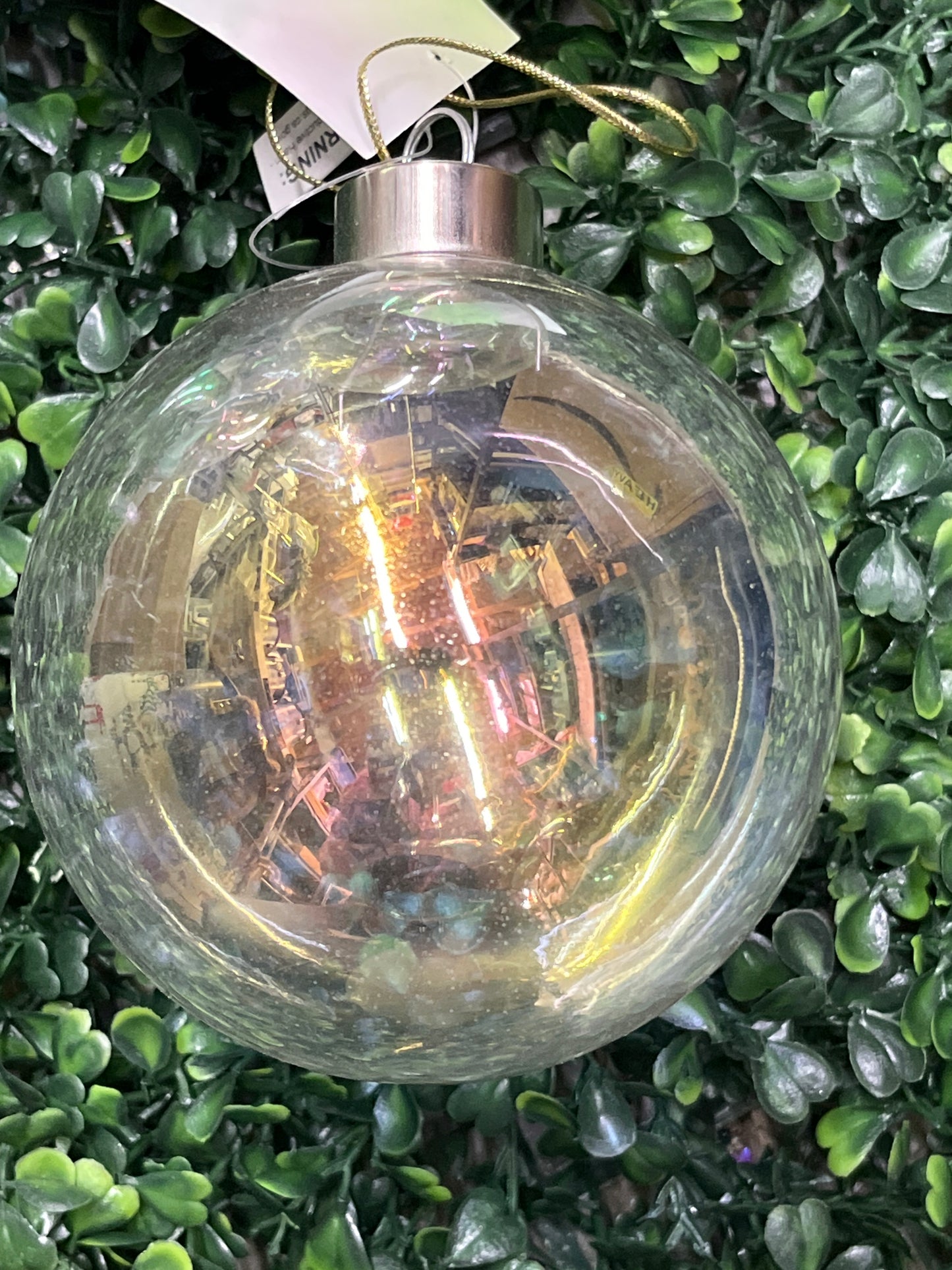 Iridescent Glass Ball Ornament