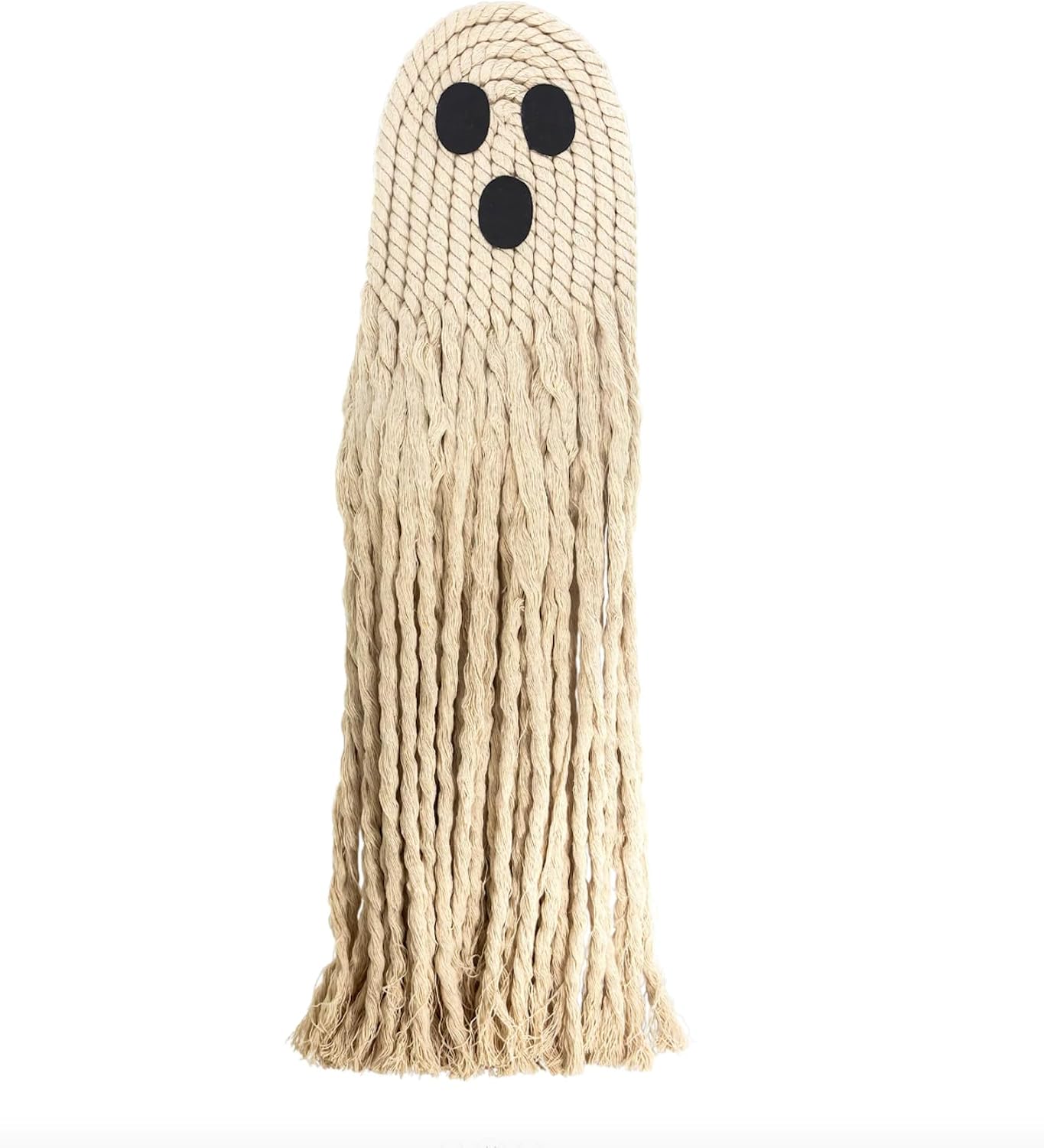Handcrafted Halloween Ghost Macrame Wall Hanging Decor