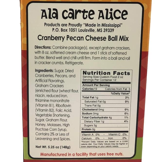 Ala Carte Alice Cranberry Pecan Cheeseball