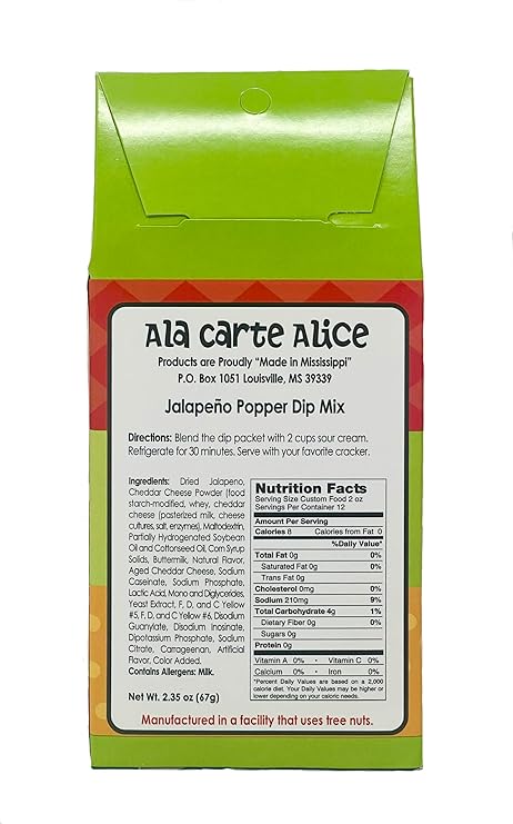 Ala Carte Alice Jalapeno Popper Dip Mix