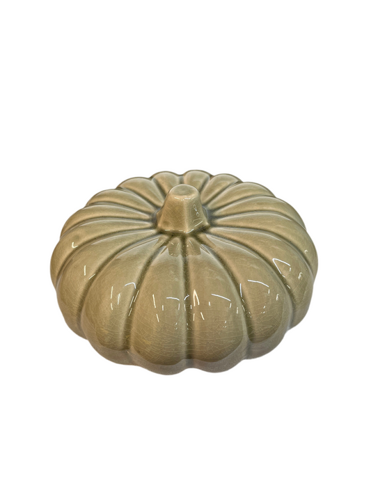 Ceramic Gray Large Pumpkin