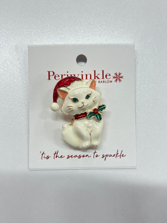 Cat Christmas Pin