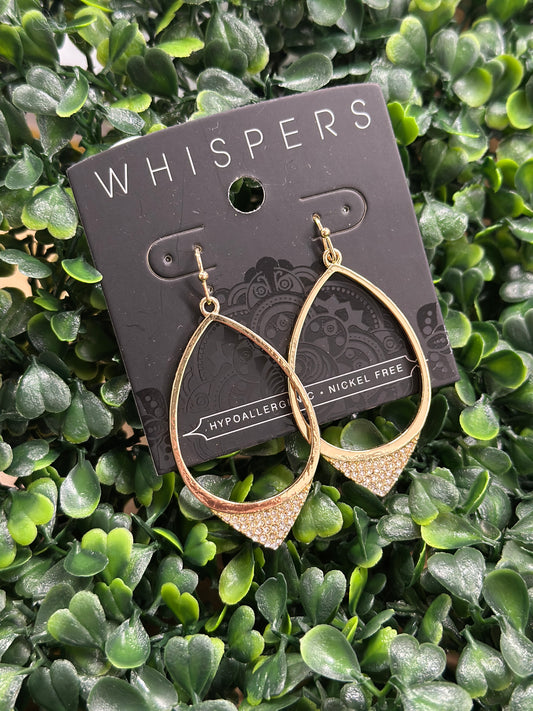 Whispers Golden Drop Earrings