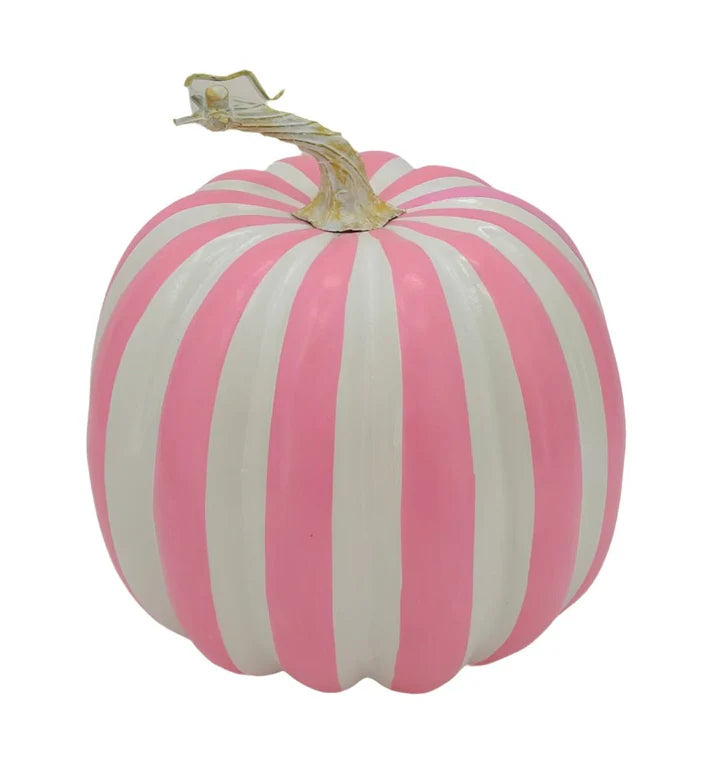 Pink & White Stripe Pumpkin