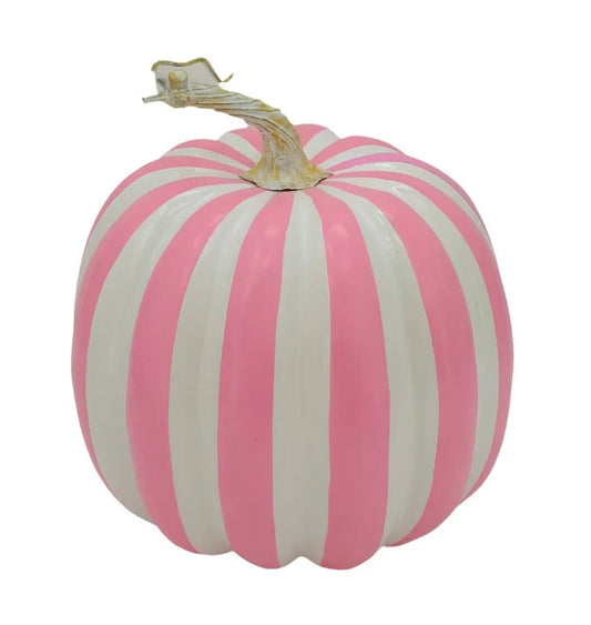 Pink & White Stripe Pumpkin