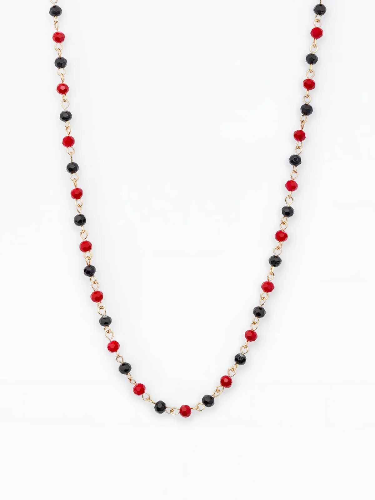 Michelle McDowell Macy Chain Necklace Red + Black