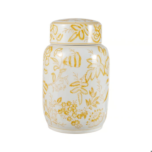 Hazel Mazel Round Stoneware Jar W Pattern