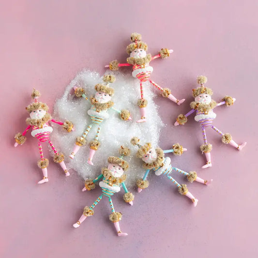 Glitterville Rainbow Papa Noel Ornament