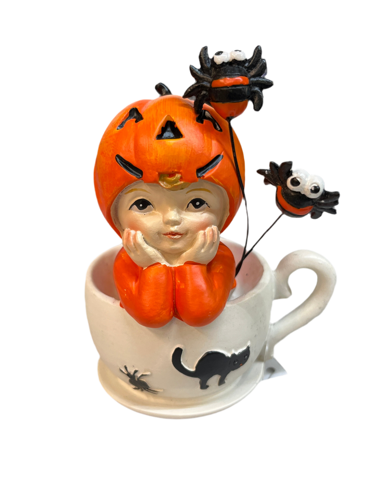 Resin Halloween Kids In Teacups