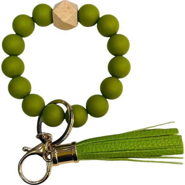 Silicone Beaded Wristlet Keyrings