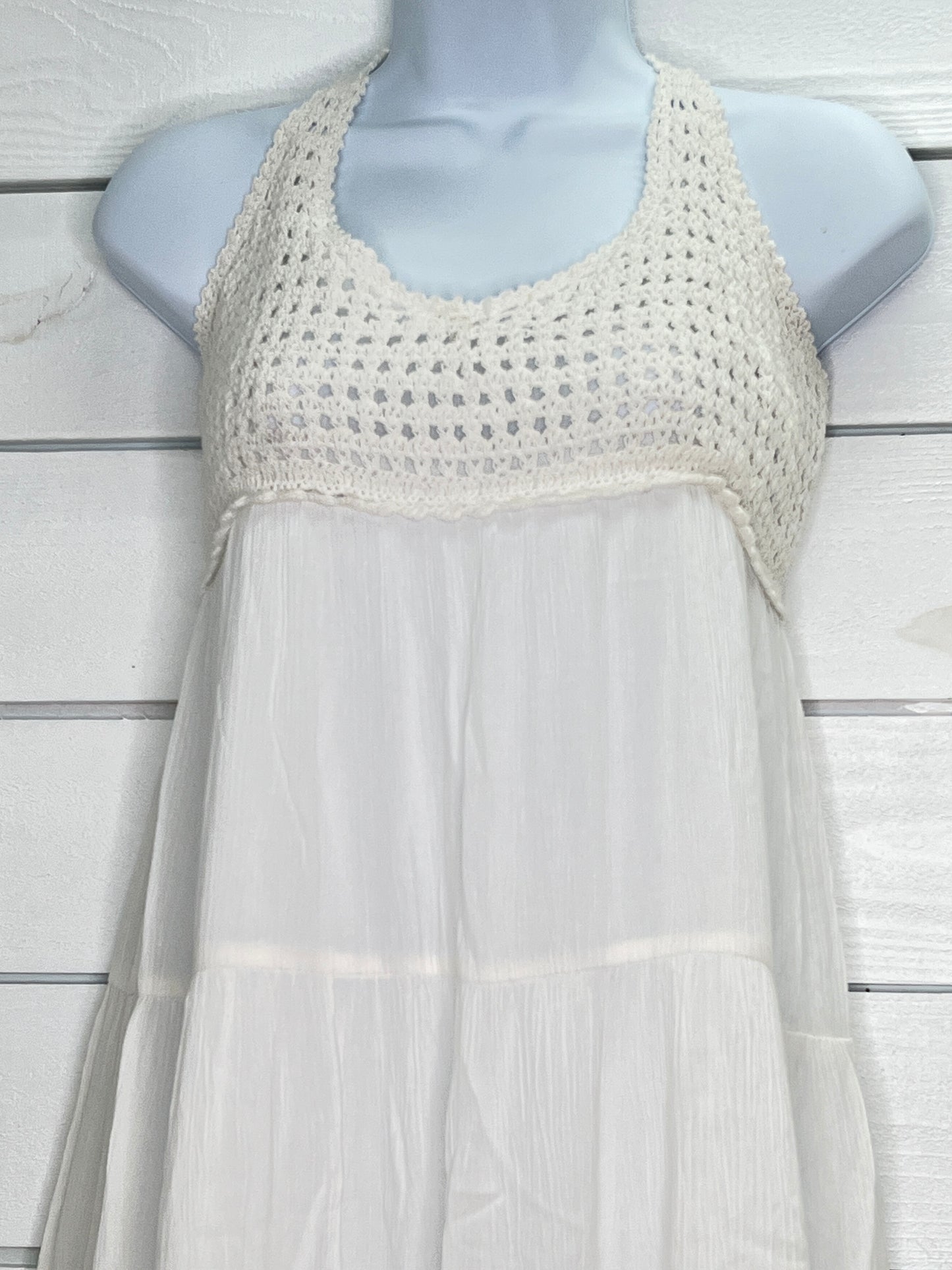 Charlie Paige Crochet Top Maxi Dress