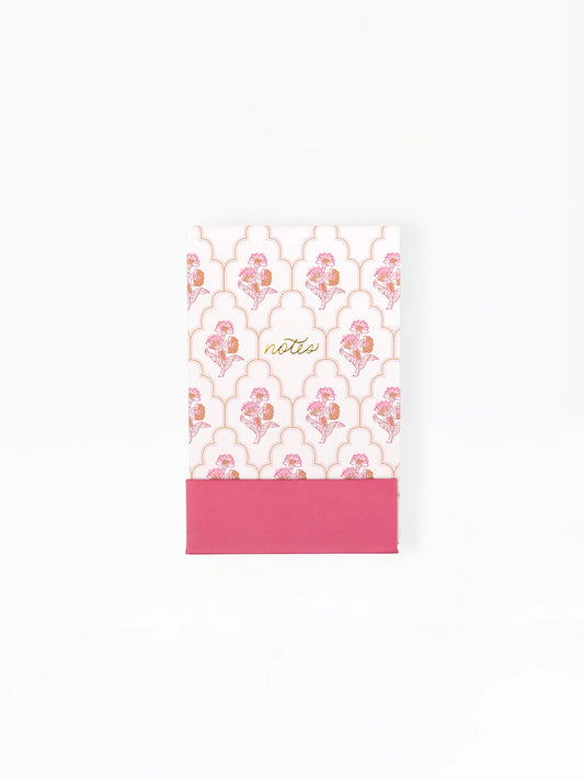 Flip Notepad- Pink Floral Notes